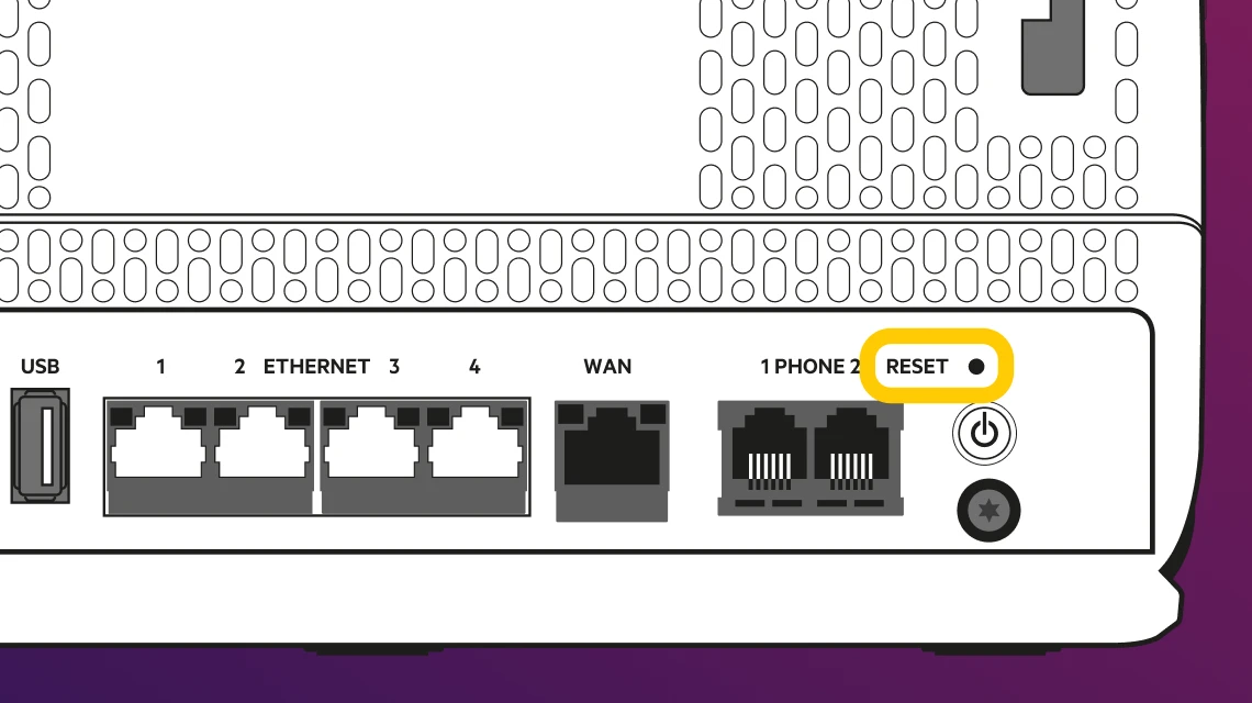 reset knop