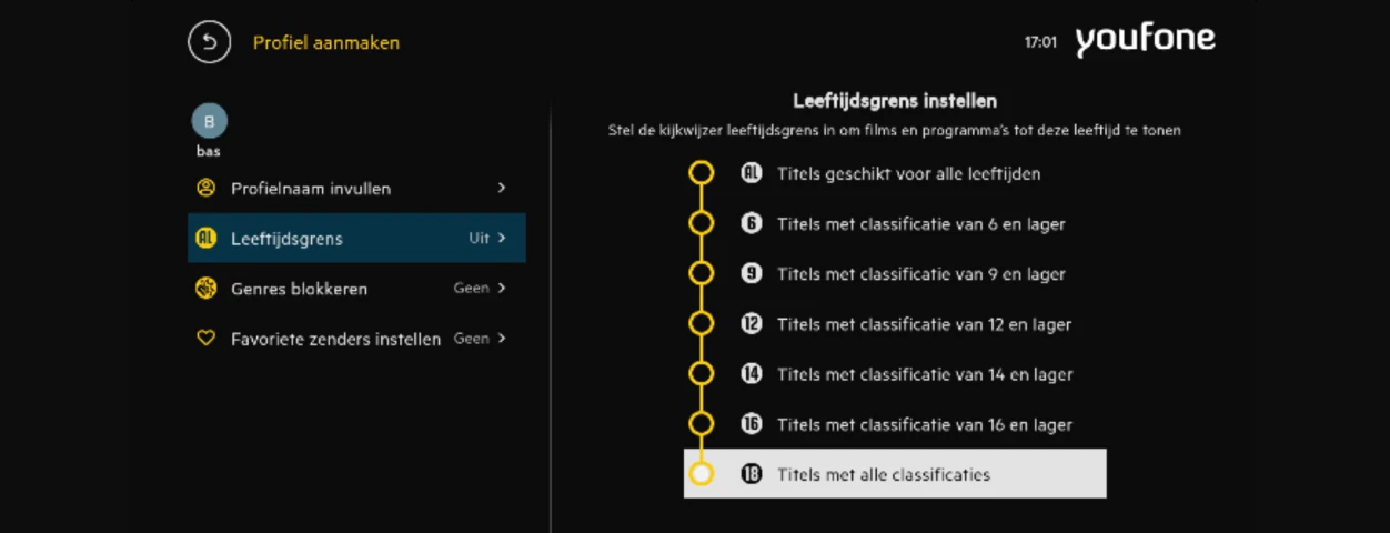 profiel instellen
