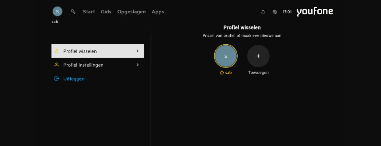 profiel wisselen