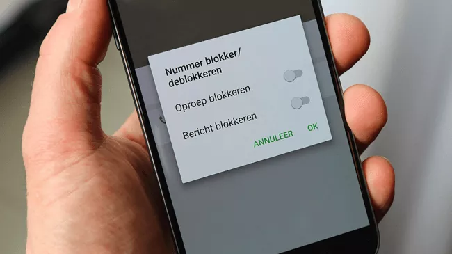 telefoonnummer blokkeren