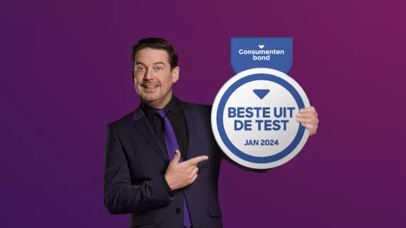 ruben met consumentenbond logo beste uit de test