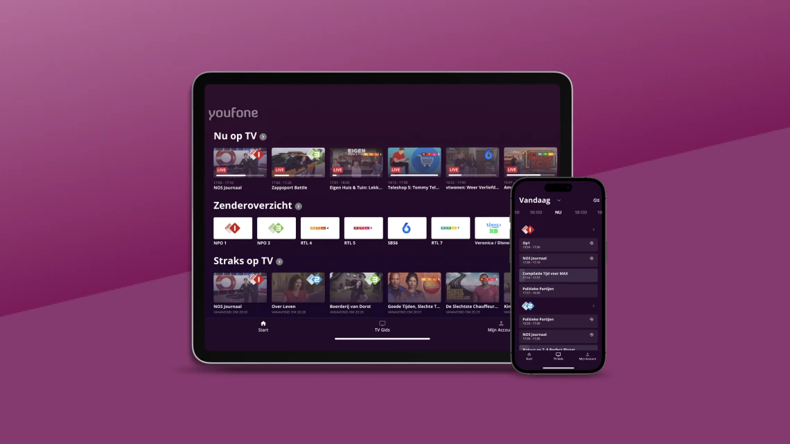 youfone tv app op tablet en smartphone